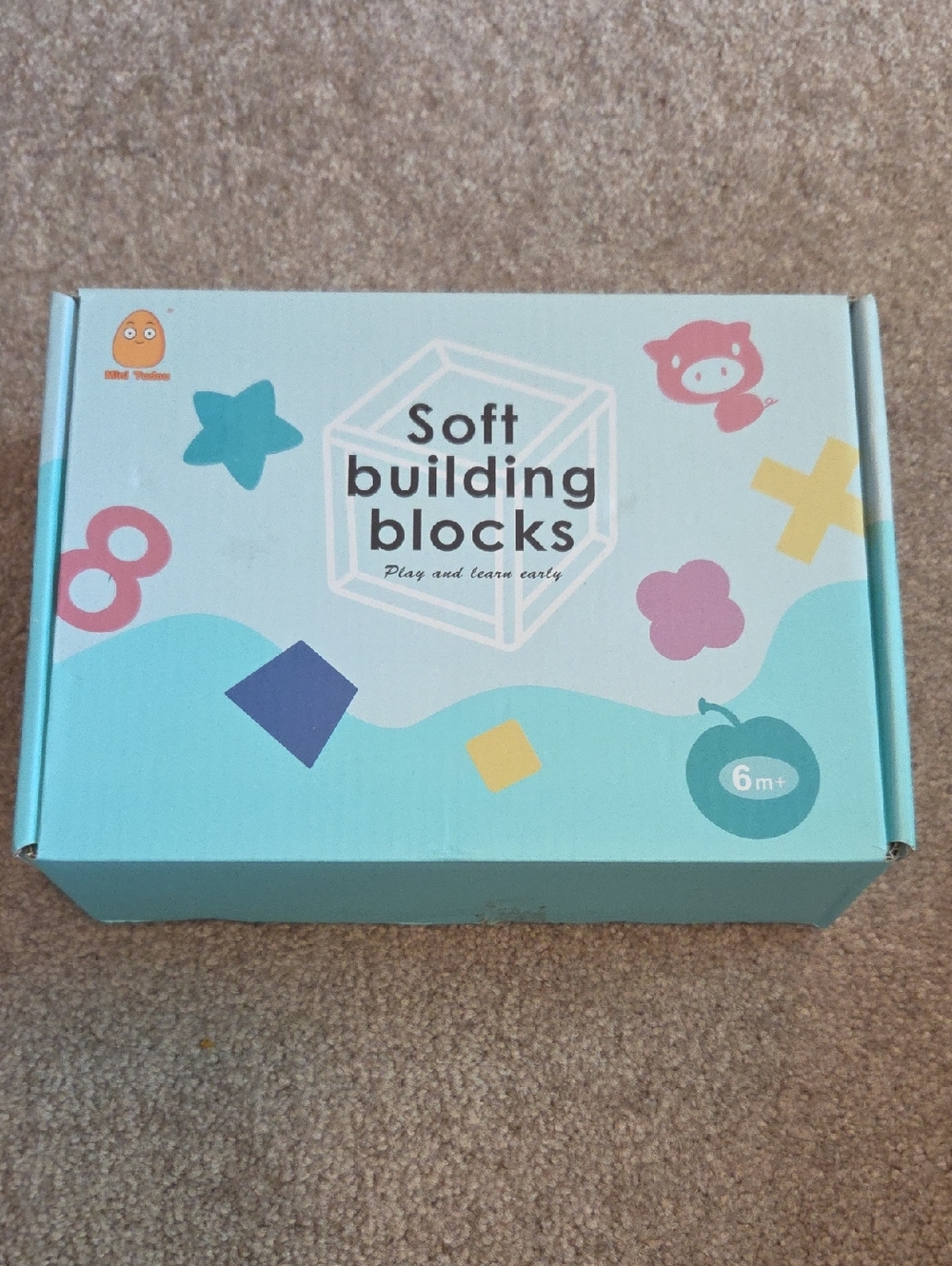 Soft Building Blocks Set With Box Like New